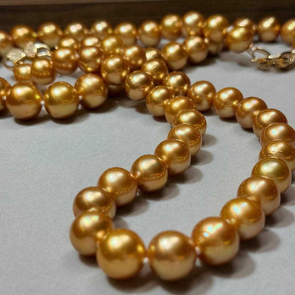 Rich golden South Sea pearl strand